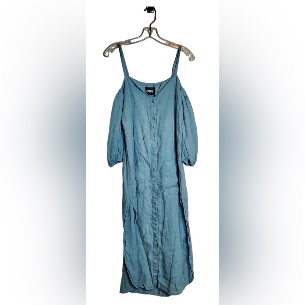 Reformation Cold Shoulder Button Front Midi Dress Women’s Size XS